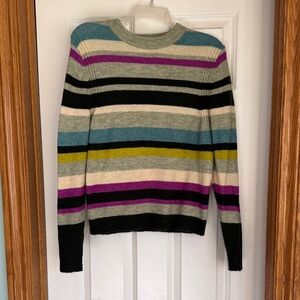 a new day Women's Striped Crew Neck Sweater - Multicolor